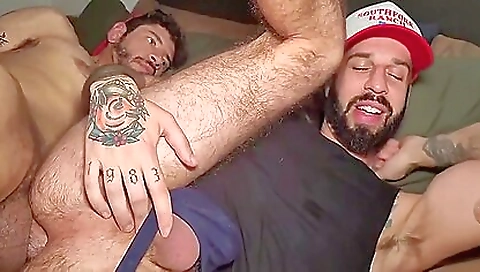 Sexy young chick gets fucked by two guys Sexy young chick gets fucked by two guys